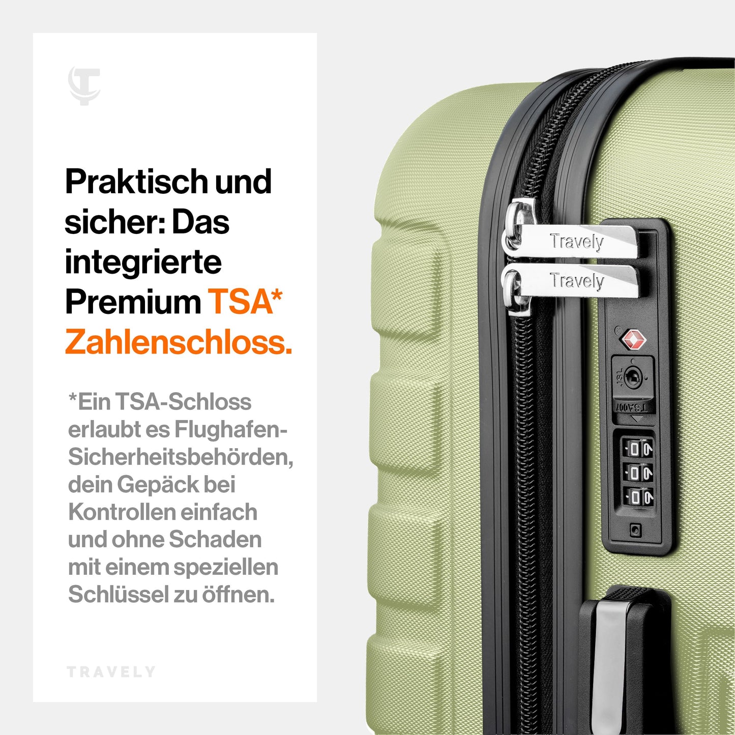 Travely Reisekoffer Handgepäck 55 cm, kompakt & leicht