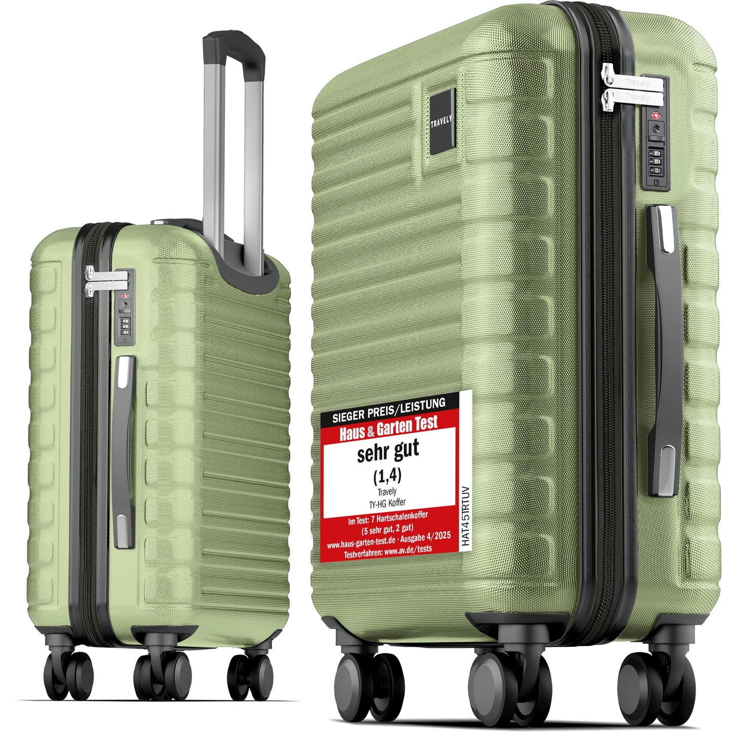 Travely Reisekoffer Handgepäck 55 cm, kompakt & leicht